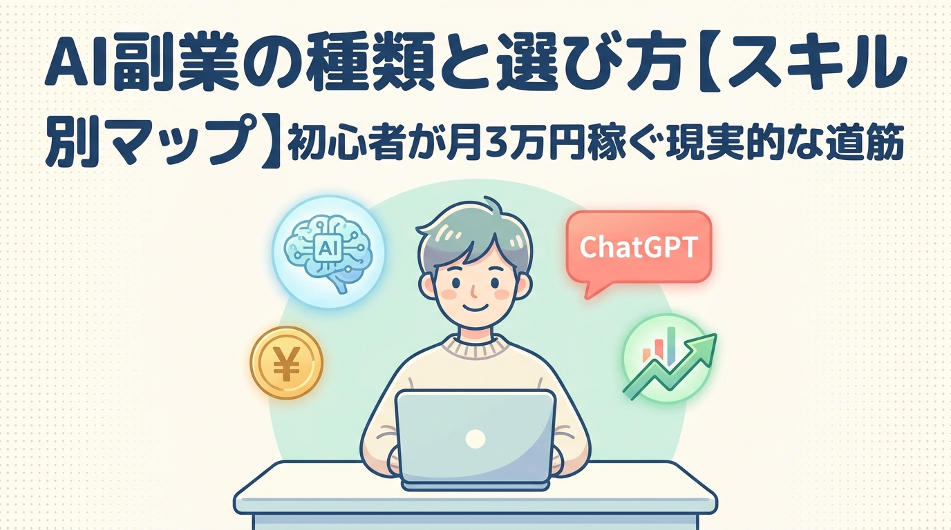 AI副業の種類と選び方【スキル