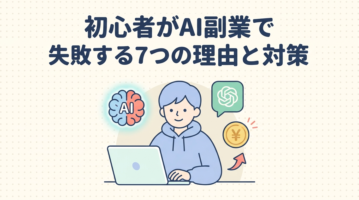 初心者がAI副業で失敗する7つの理由と対策