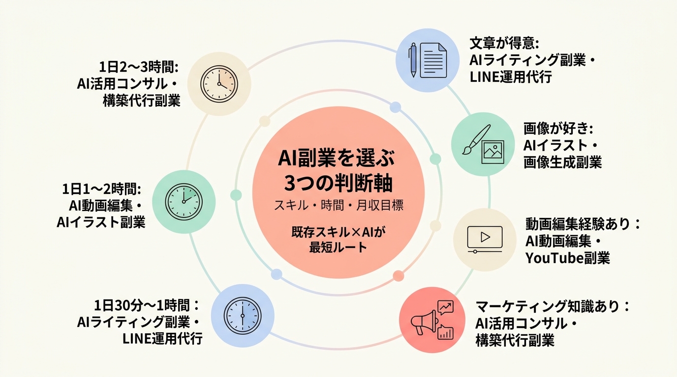 AI副業を選ぶ3つの判断軸