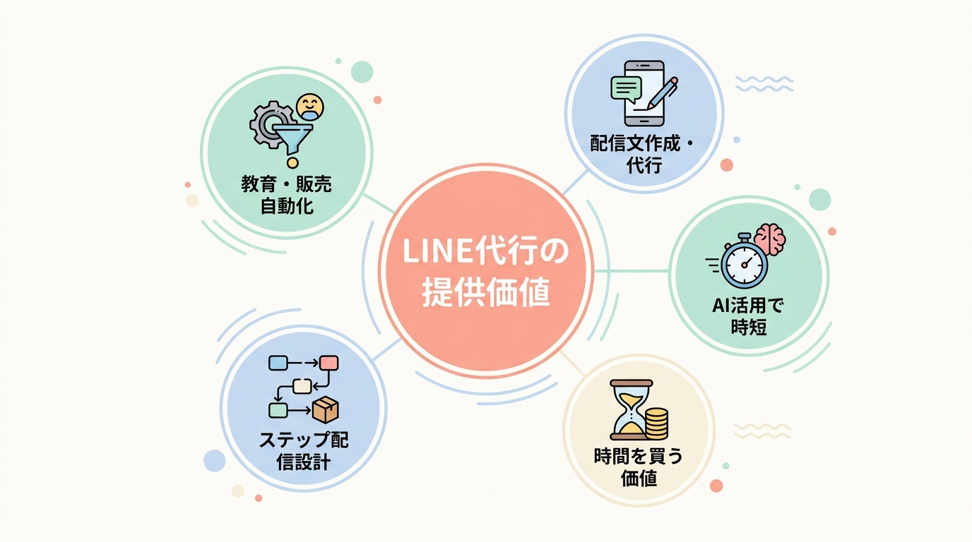 LINE運用代行で提供する5つのサービス内容