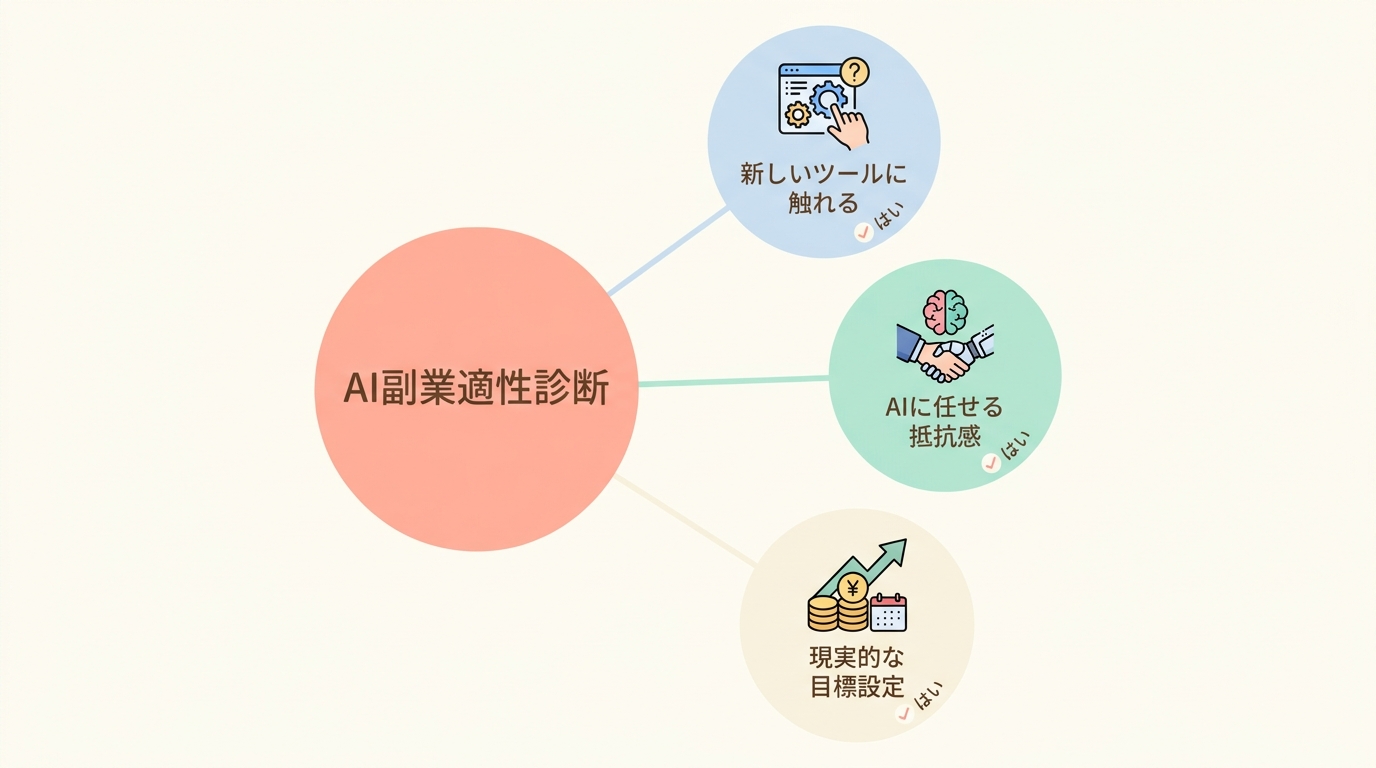 AI副業の適性を自己診断する5つの質問