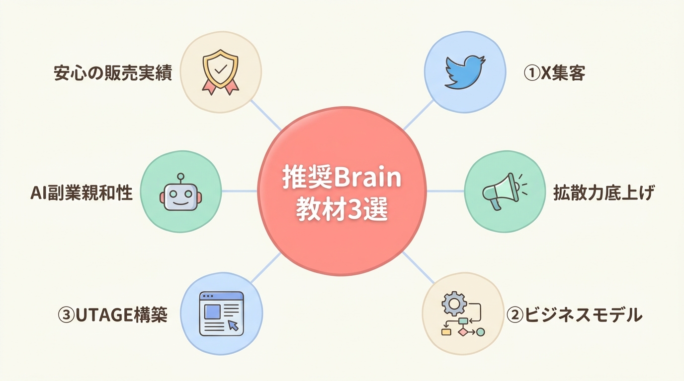 私が推奨するBrain商品3選とそれぞれの推し理由3つ