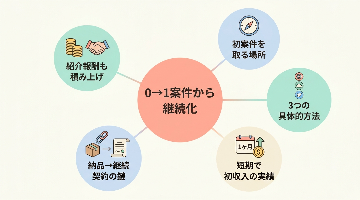 ステップ6〜7：案件獲得 → 納品 → 継続契約までの流れを掴む