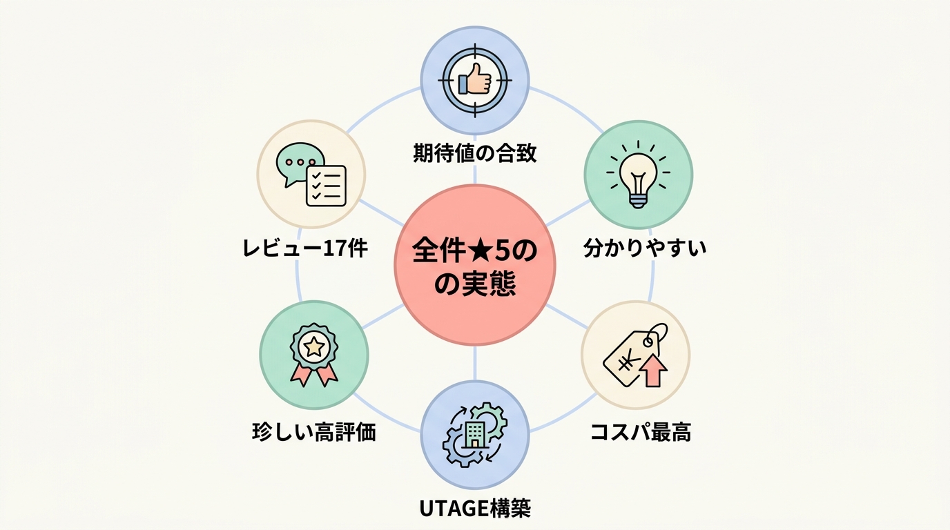 Brainレビュー17件全件★5の中身
