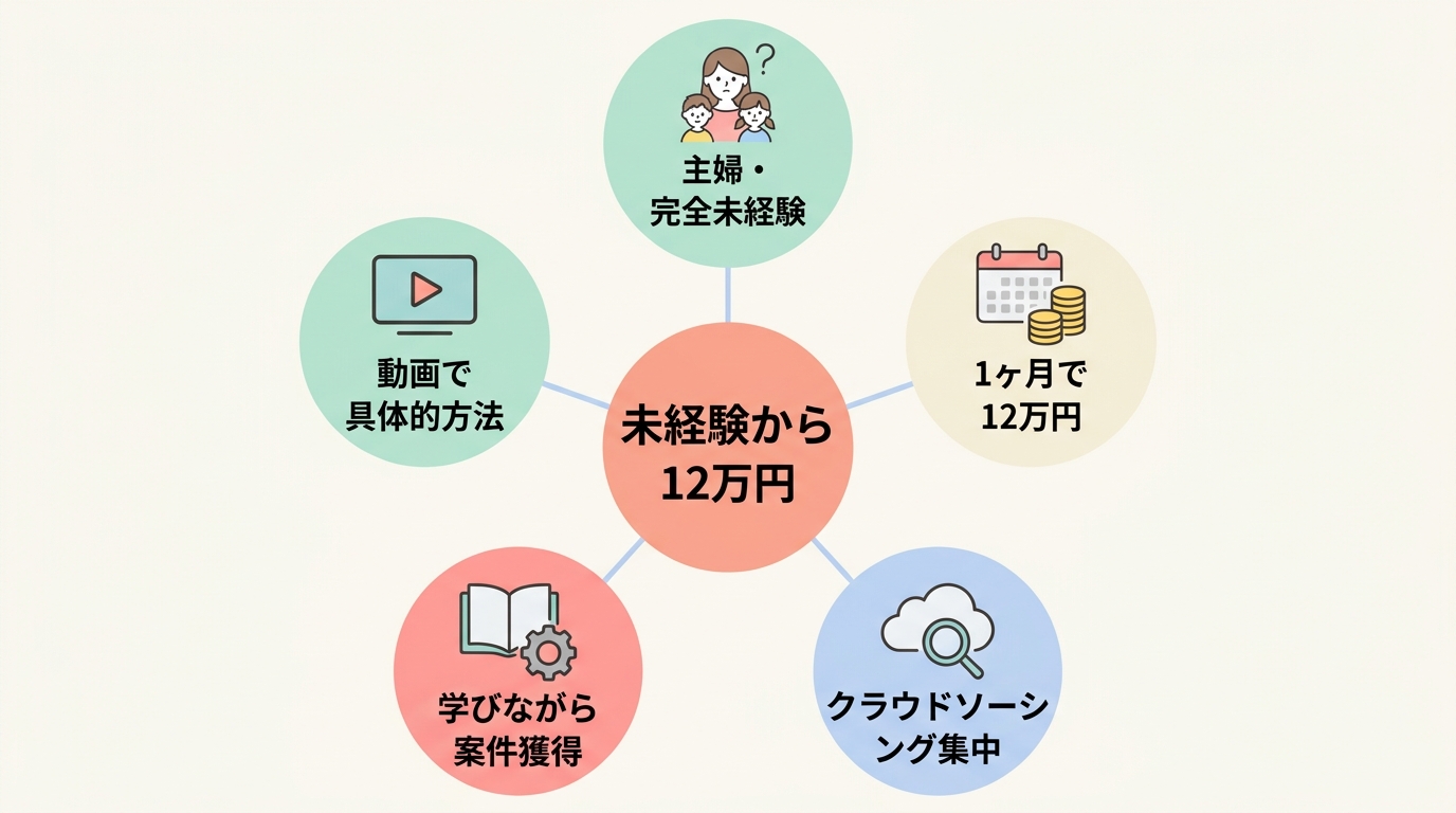 受講生②リクターさん｜完全未経験の主婦が1ヶ月で12万円を獲得した動線