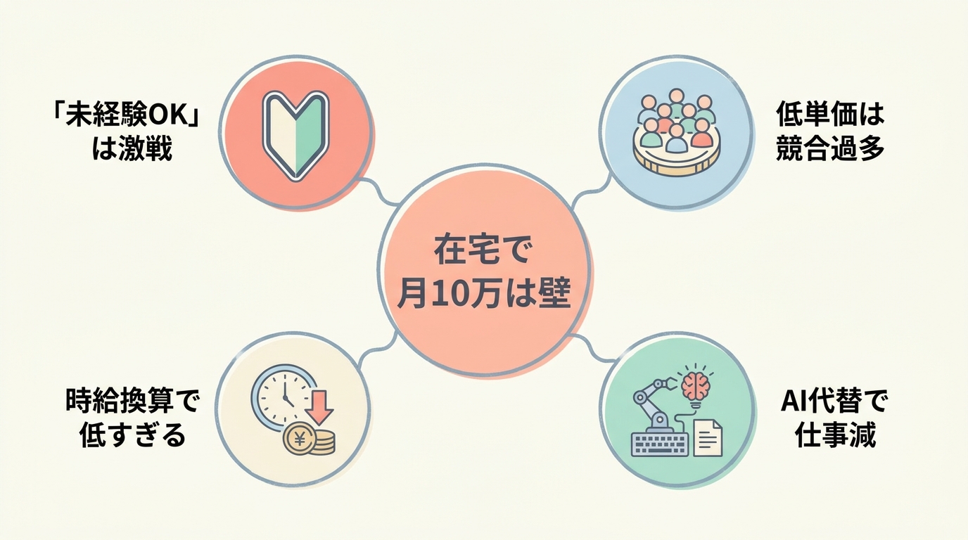 在宅副業で月10万円稼ぐのが「思ったより難しい」3つの理由