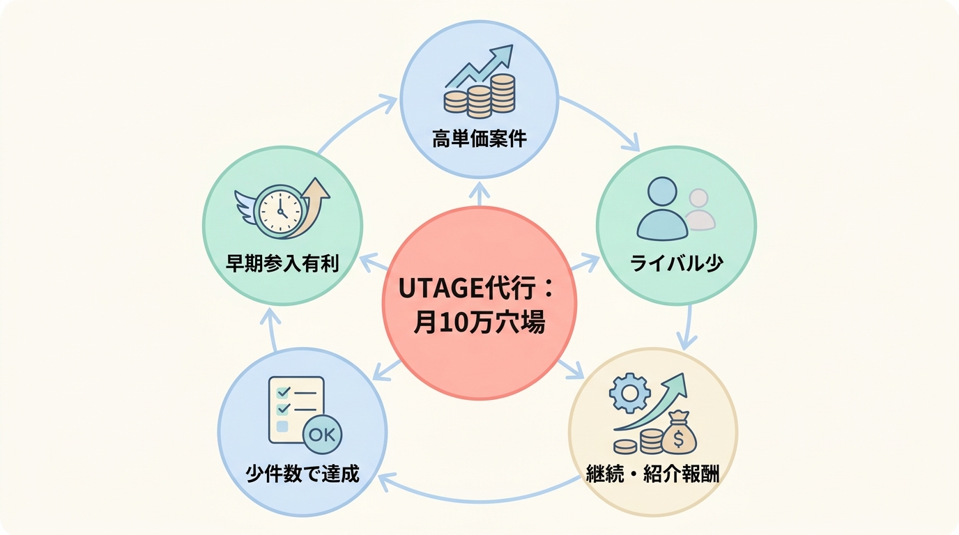 UTAGE構築代行が月10万円に間に合いやすい5つの理由