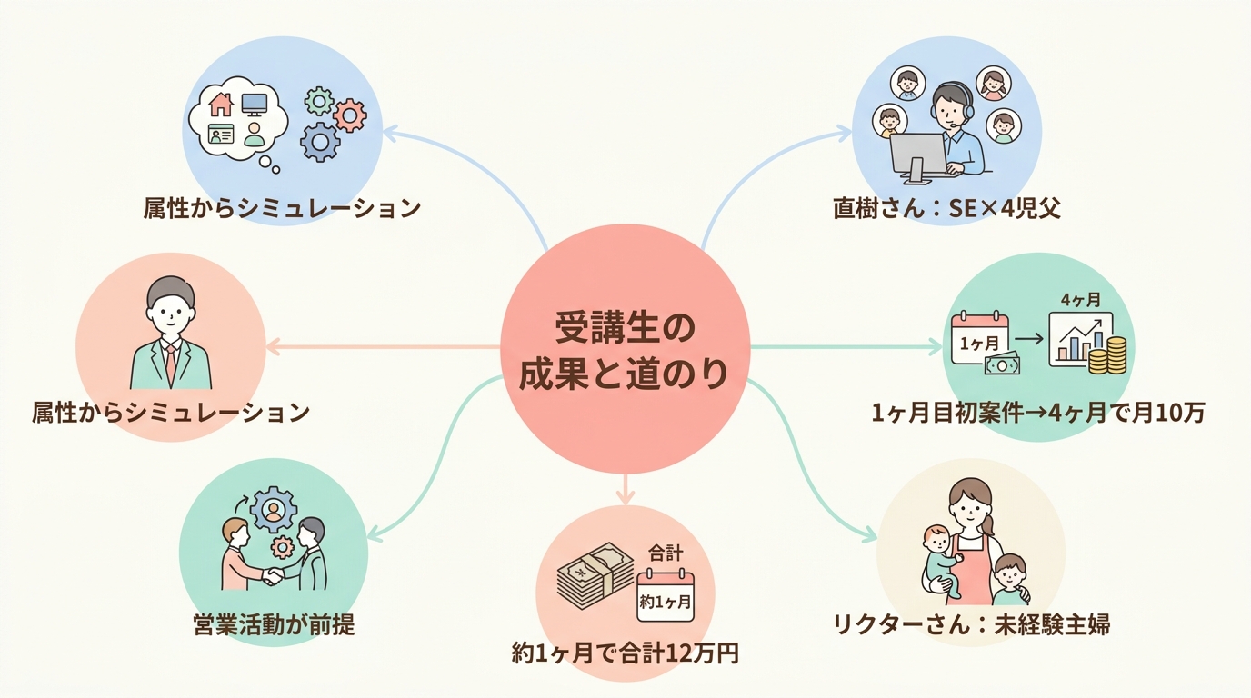 受講生実績で見る「未経験から月10万円までの実距離」