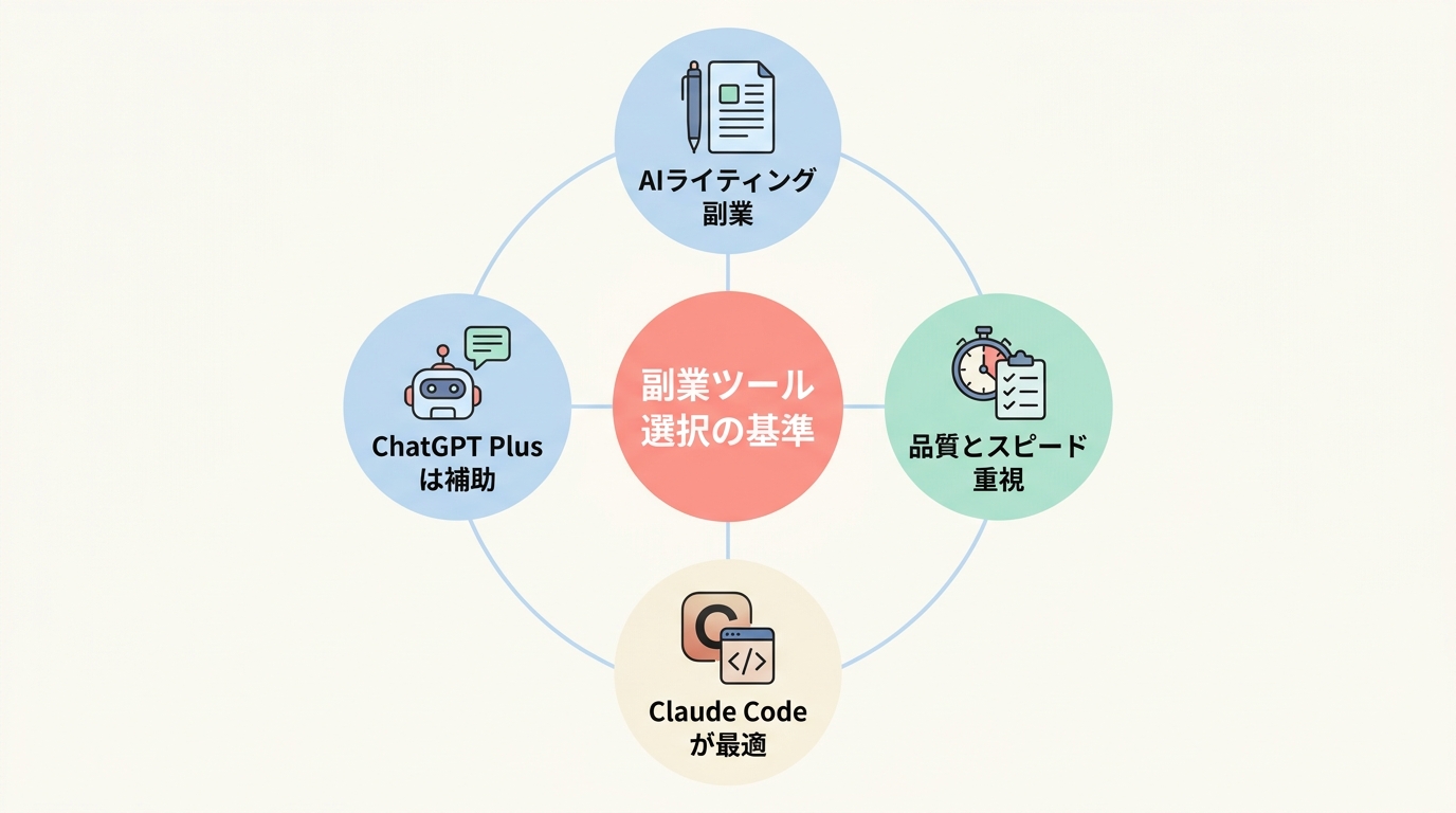 副業パターン別「どのツールを選ぶか」の判断基準