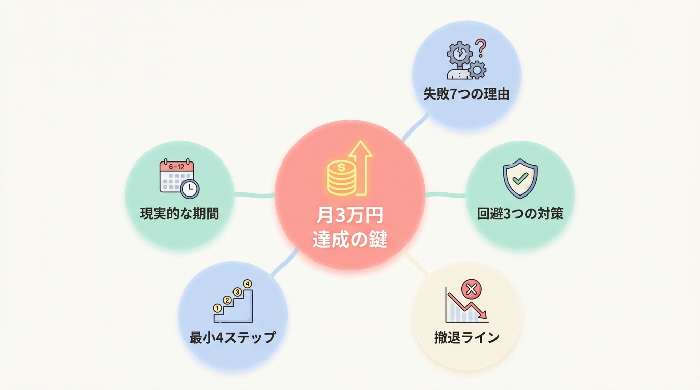 まとめ：失敗を回避して月3万円ラインを突破する