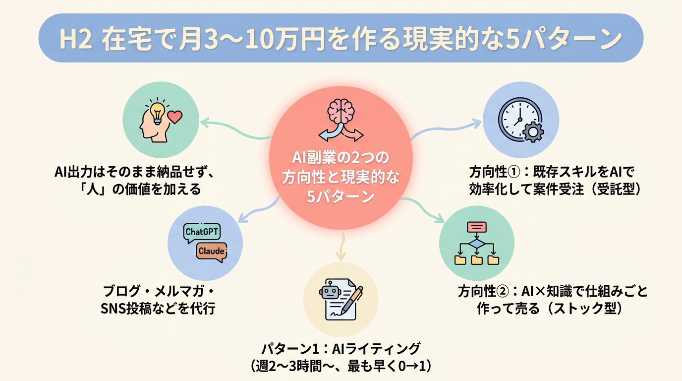 在宅で月3〜10万円を作る現実的な5パターン