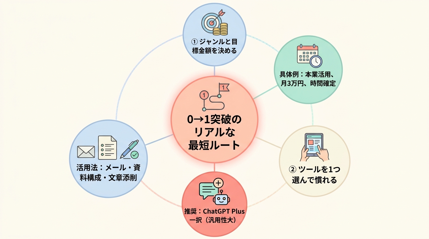 AI副業の始め方5ステップ｜未経験の0→1突破