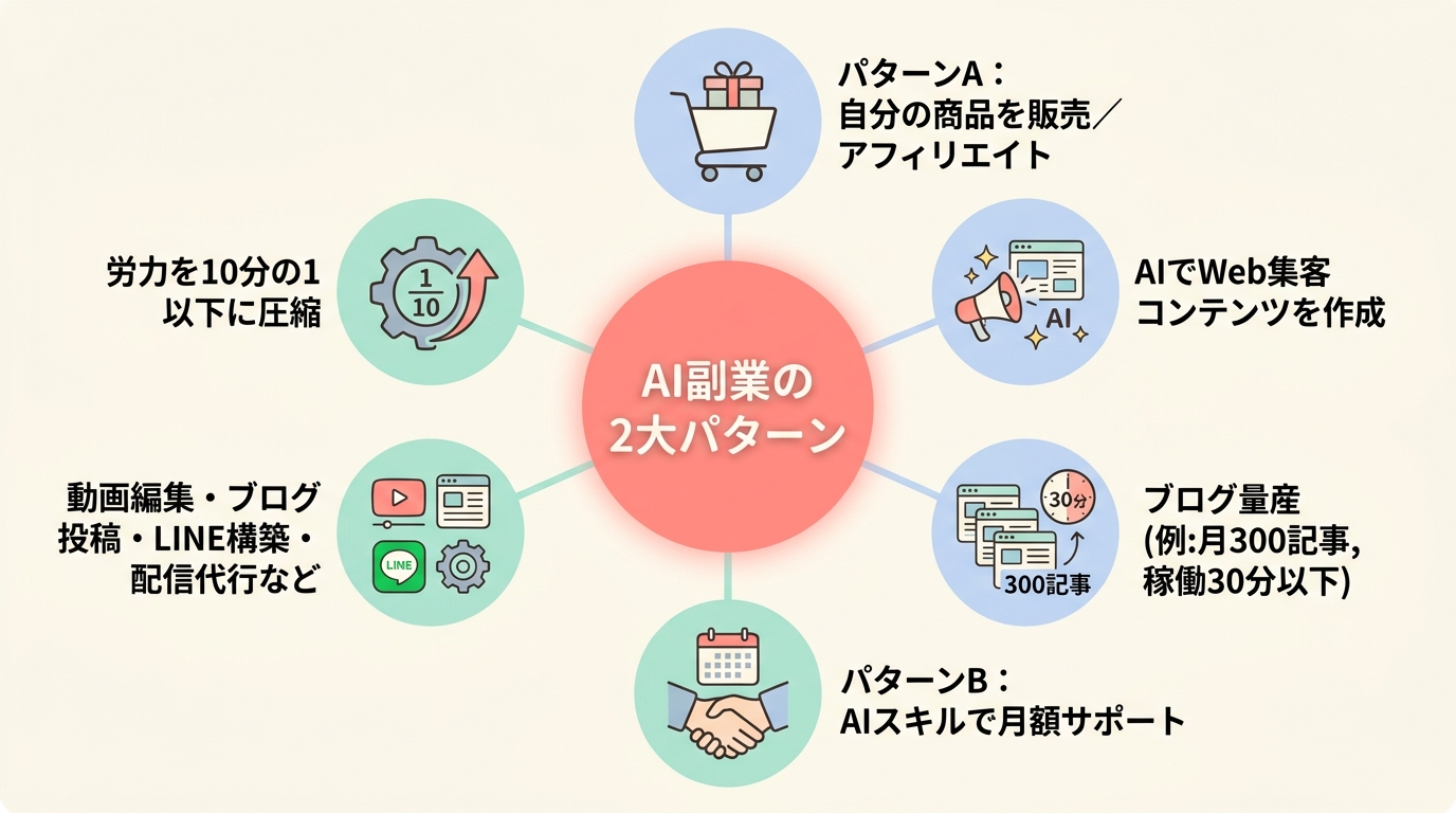 AI副業として現実的な2パターンの売り方