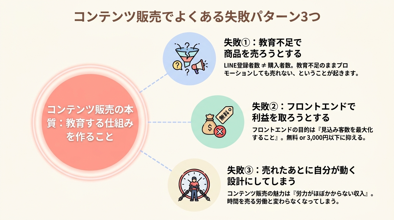 コンテンツ販売でよくある失敗パターン3つ