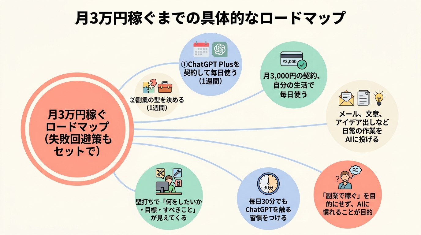月3万円稼ぐまでの具体的なロードマップ