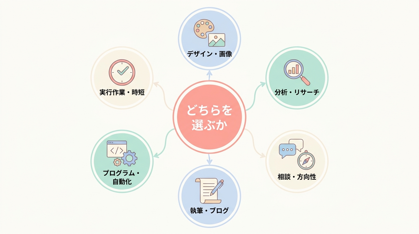 自己診断：どちらを選ぶべきか