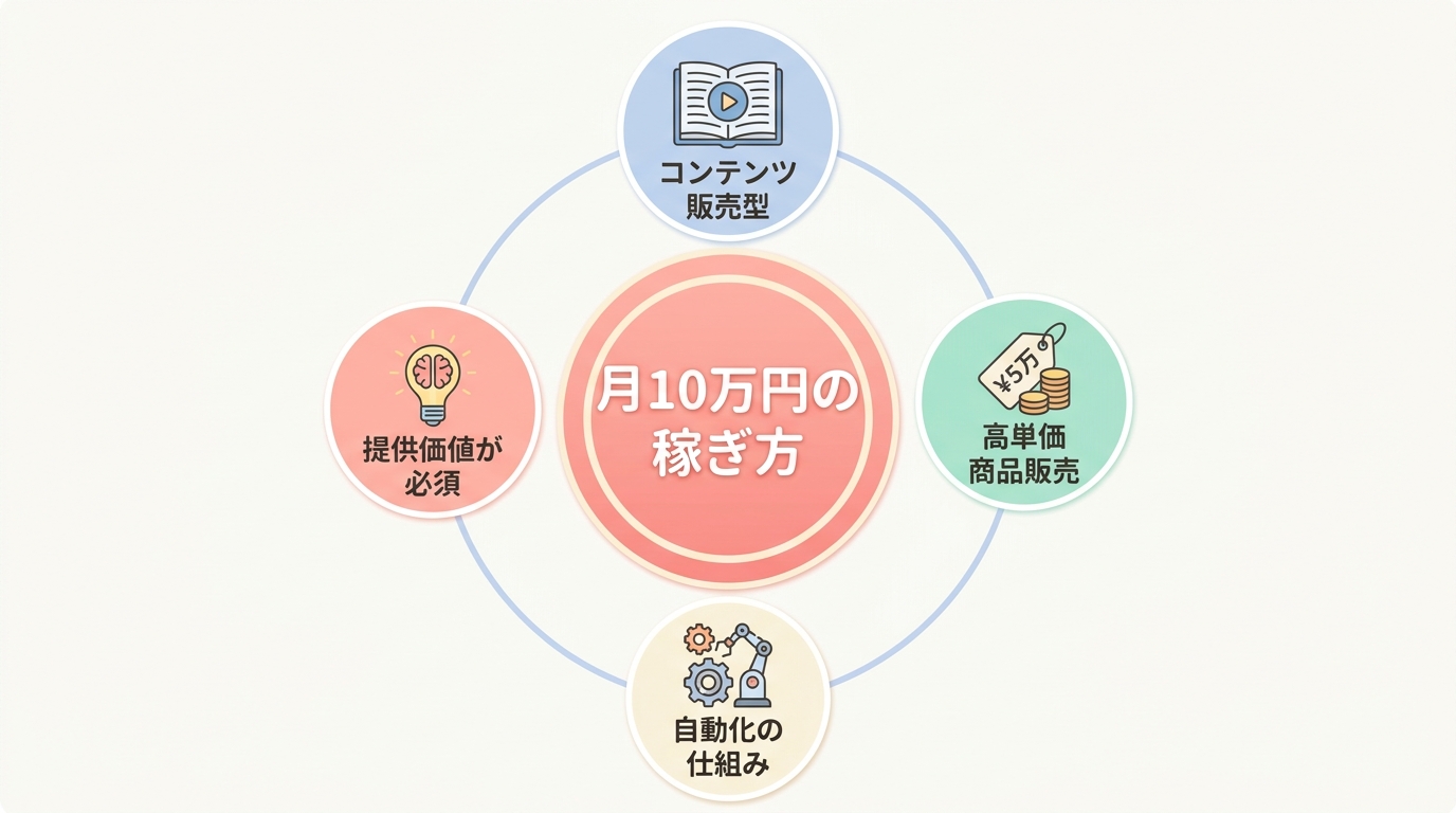 AI副業で月10万円を達成している3つの稼ぎ方